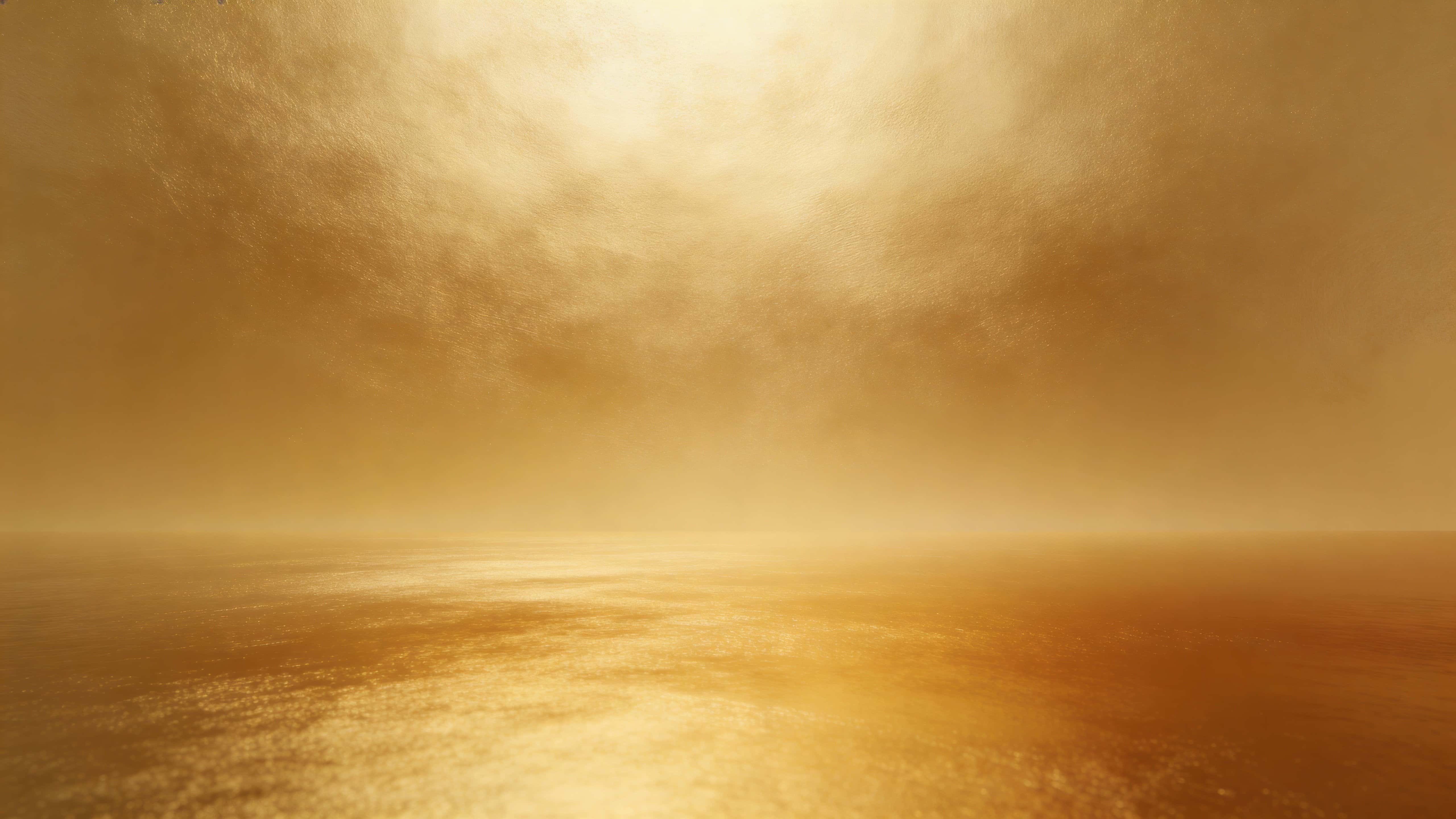 An uncluttered satin gold gradient texture for modern luxury visuals, with a soft, finely polished surface, broad understated reflections, a cohesive minimal palette, and generous upper-center copy space.