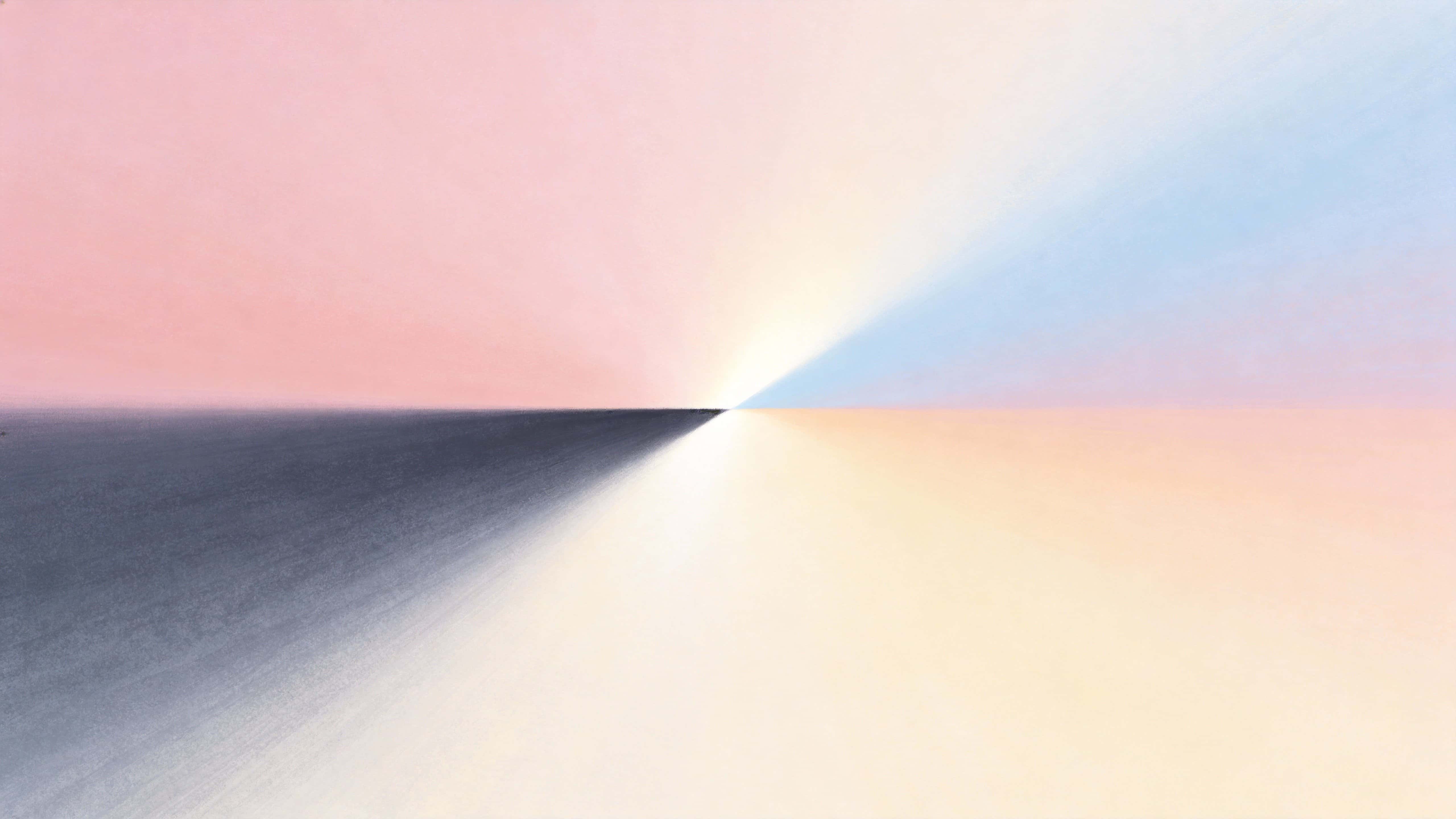 A serene 16:9 digital-painting of a soft pastel gradient with gentle transitions and a fine, subtle grain texture for use as a wallpaper or background image.