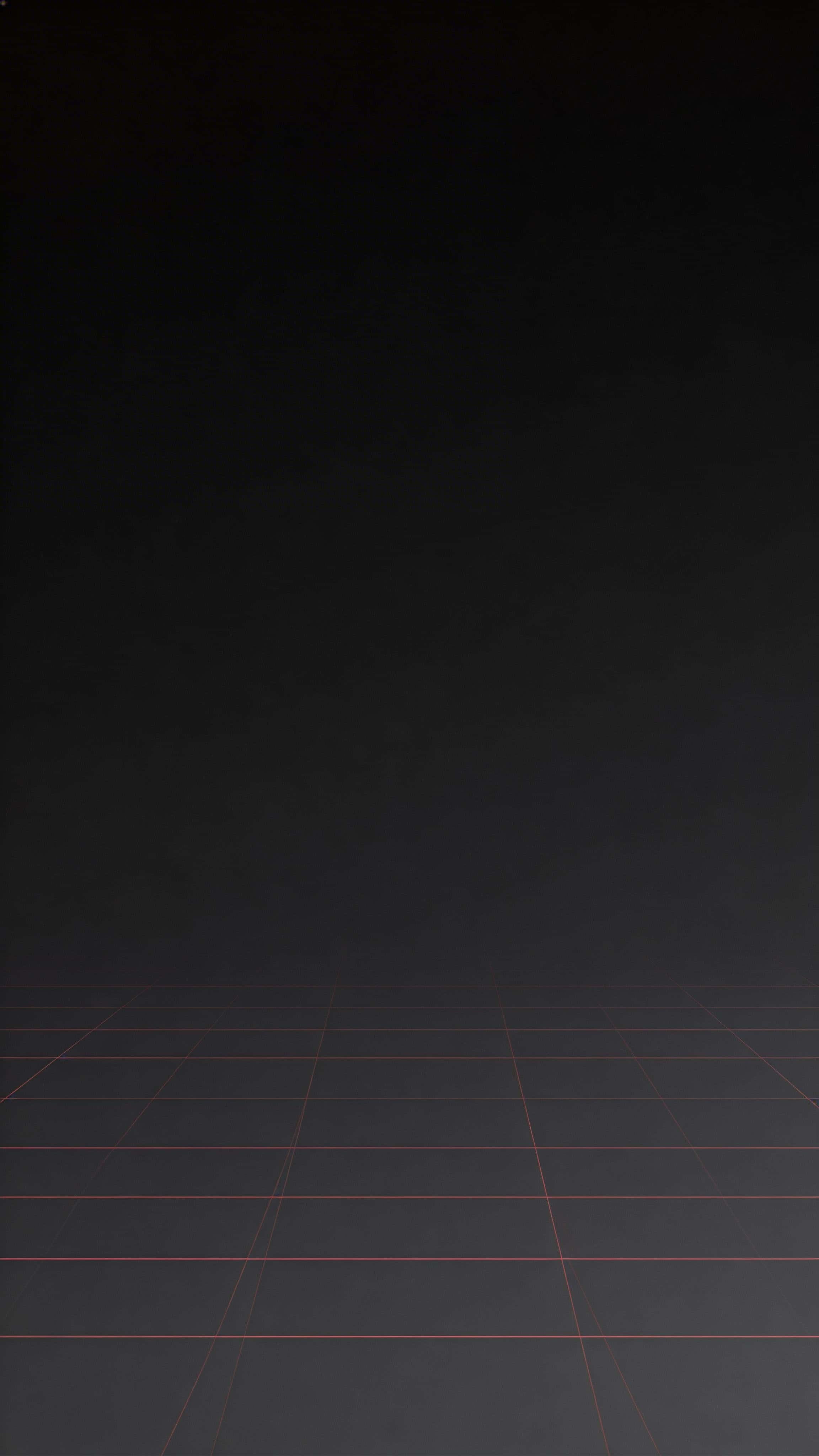 Vertical 9:16 mobile wallpaper showing a dark smooth gradient field with a faint, sparse light-red tech grid and a clean negative-space area concentrated in the upper half.