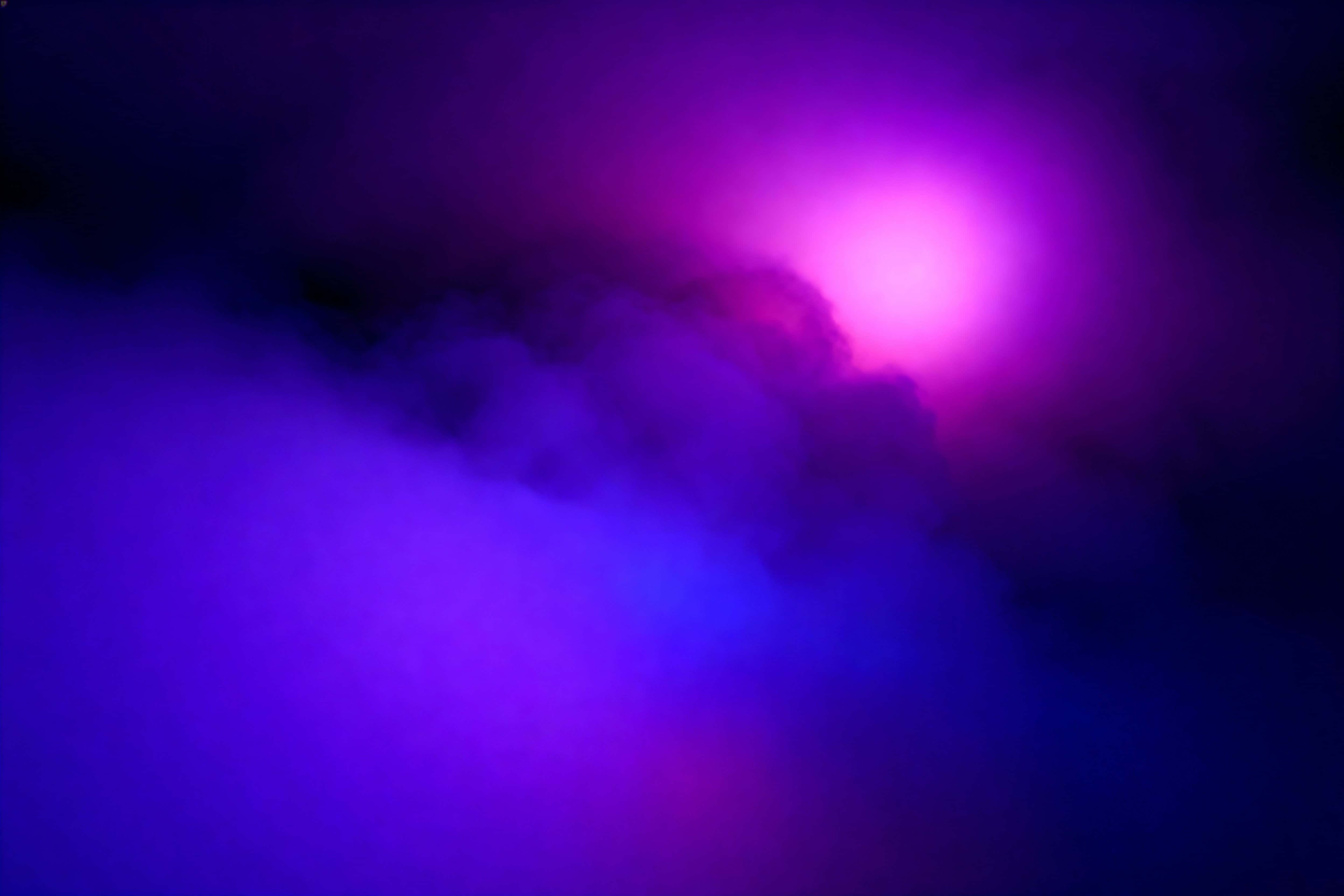 An immersive 3:2 nocturnal abstract showing velvety violet and indigo fog that transitions into soft magenta and muted fuchsia with a diffused, boundaryless central glow.